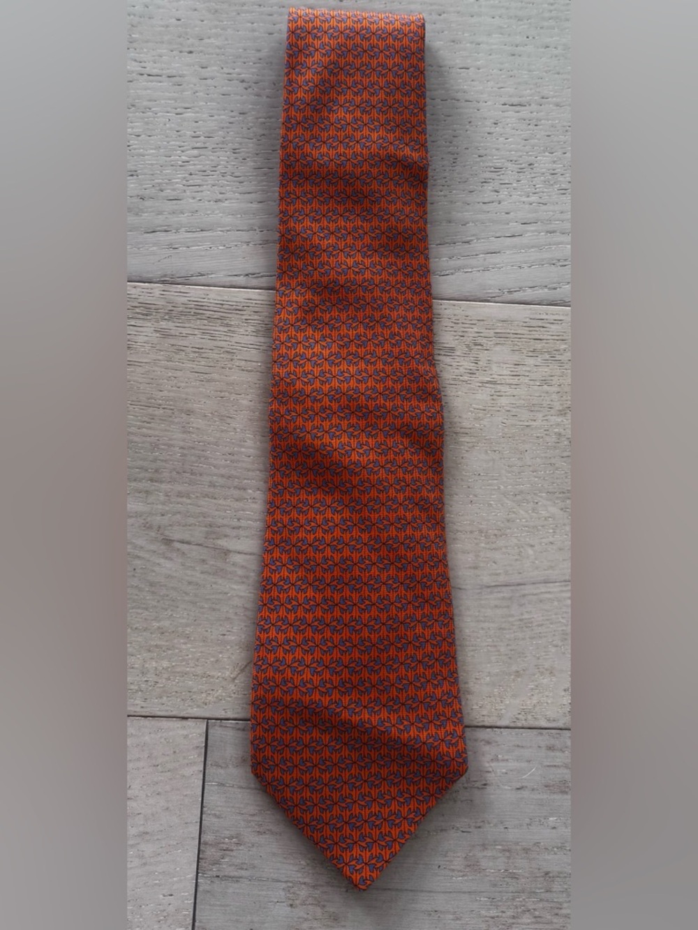 Hermes silk tie made in France